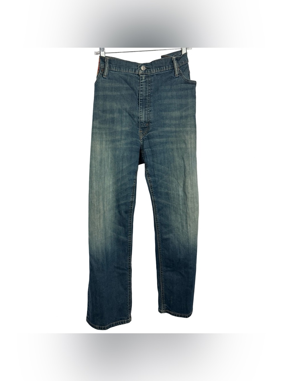 Levis 559 Mens Jeans Relaxed Straight Fit Size 48x29 Blue Denim Blank Red Tab
